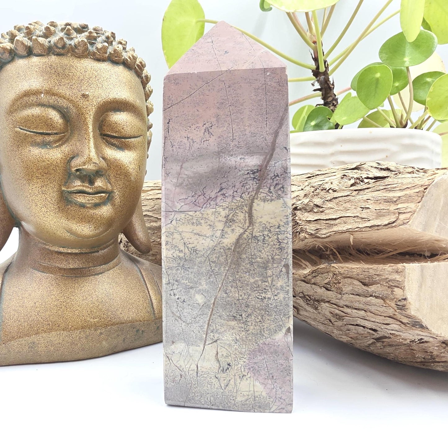 Picture Jasper Tower – Grounding, Stability & Root Chakra Crystal, 12cm