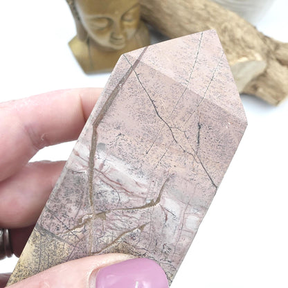 Picture Jasper Tower – Grounding, Stability & Root Chakra Crystal, 12cm