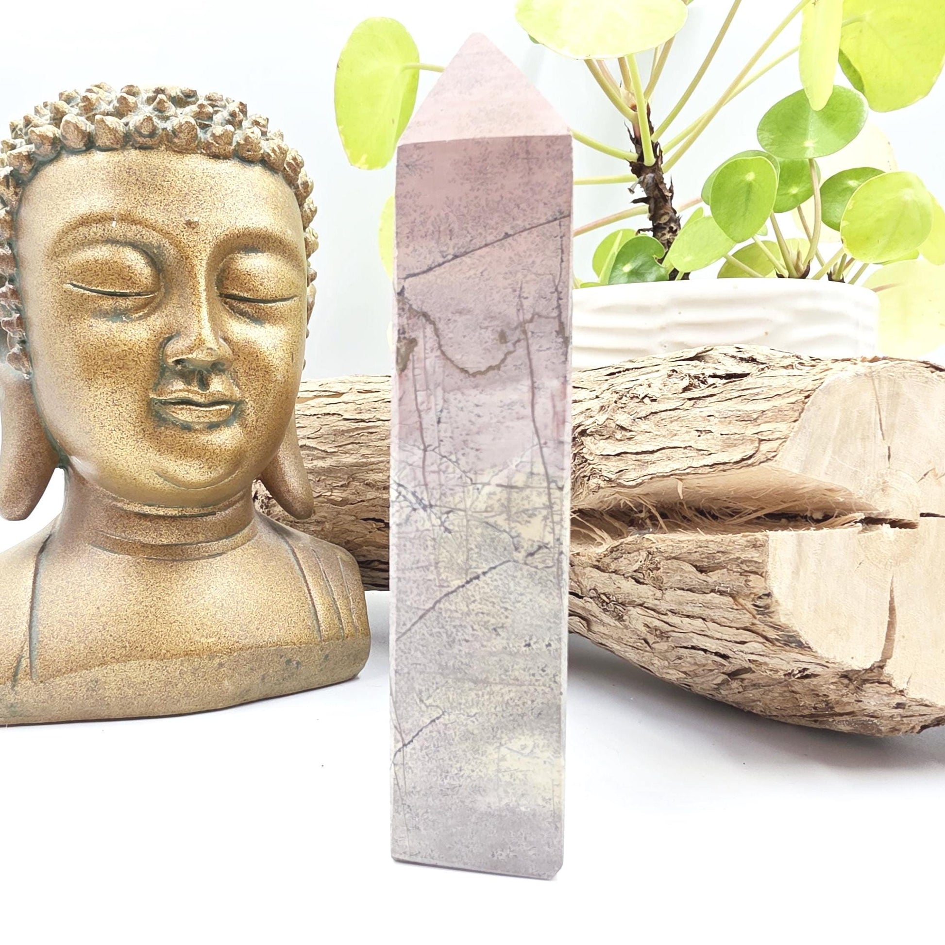 Picture Jasper Tower – Grounding, Stability & Root Chakra Crystal, 12cm