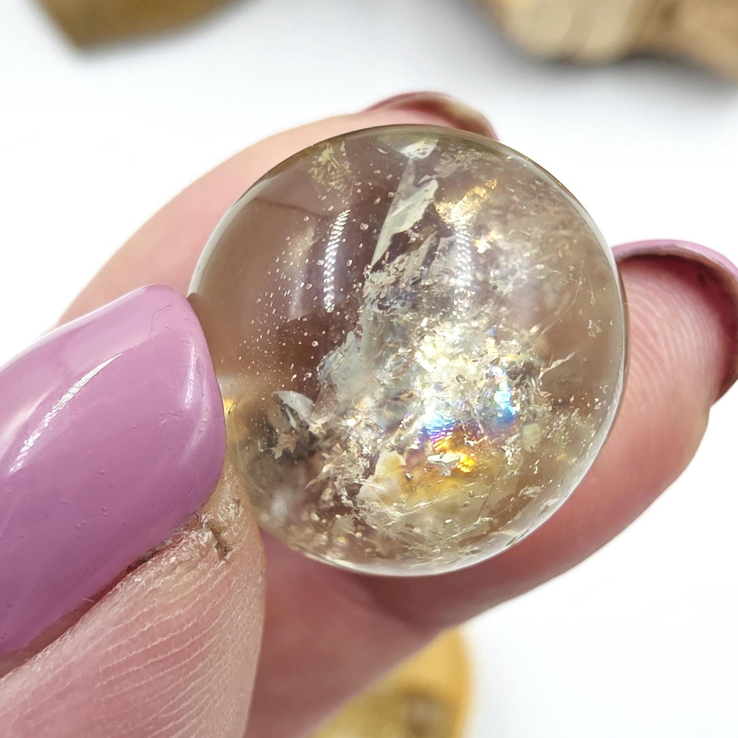 Citrine Mini Spheres – Joy, Abundance & Positive Energy Crystal Ball, 16-19mm