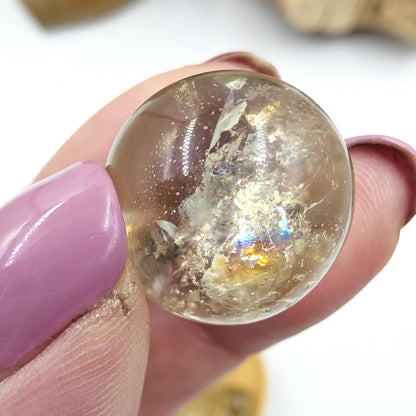 Citrine Mini Spheres – Joy, Abundance & Positive Energy Crystal Ball, 16-19mm