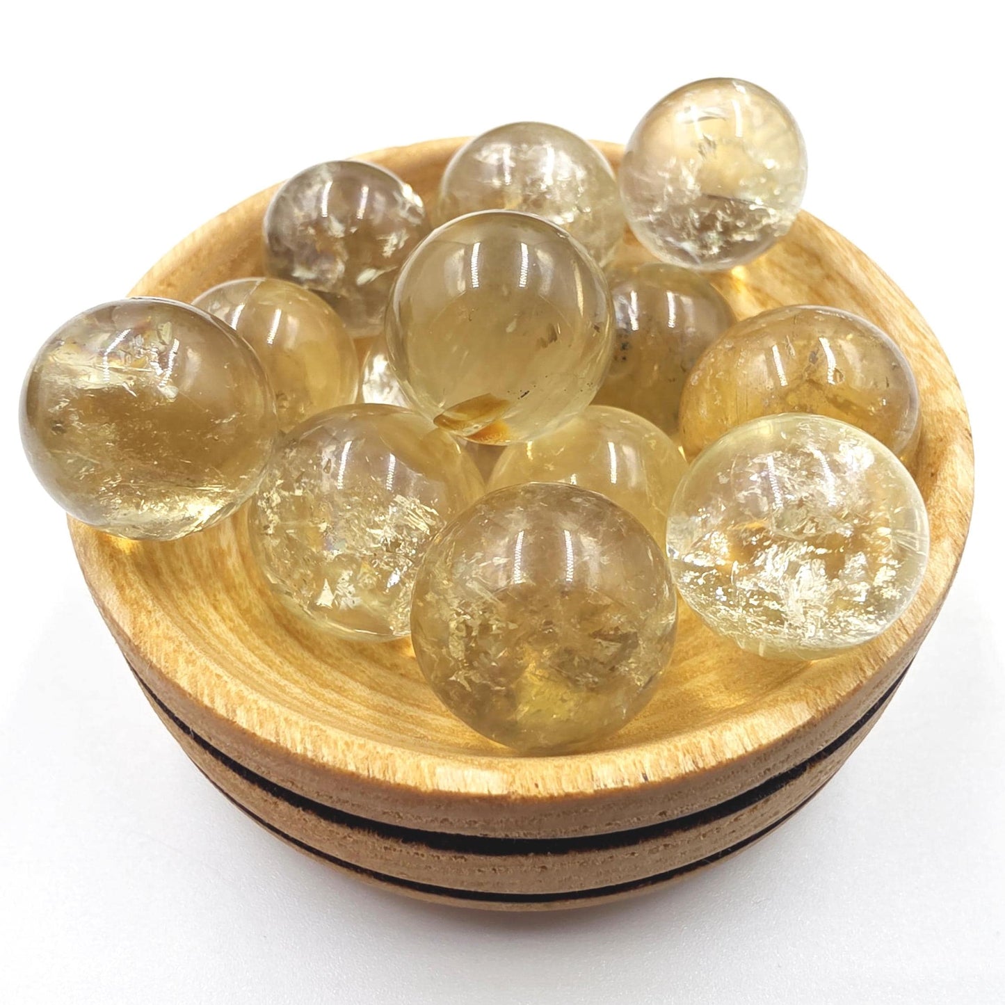 Citrine Mini Spheres – Joy, Abundance & Positive Energy Crystal Ball, 16-19mm