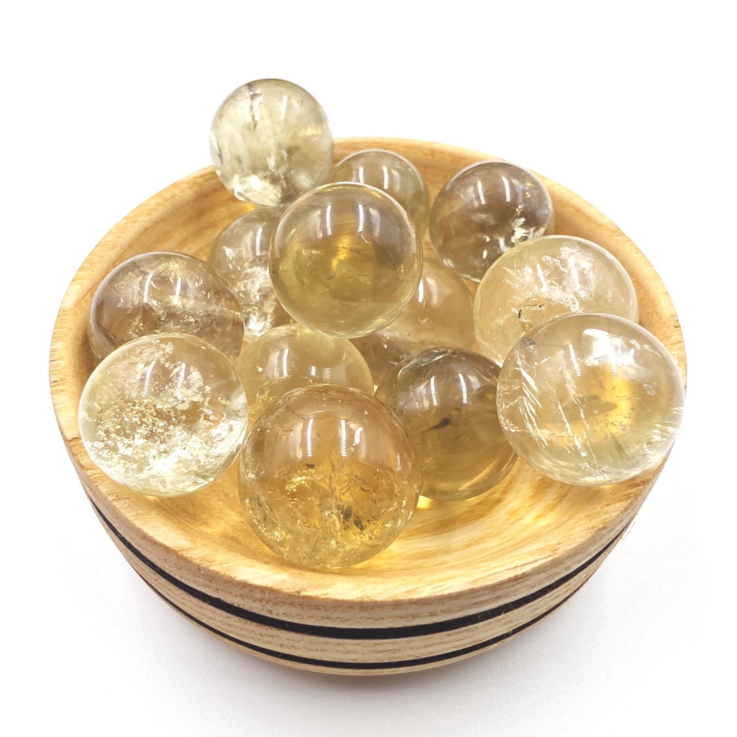 Citrine Mini Spheres – Joy, Abundance & Positive Energy Crystal Ball, 16-19mm