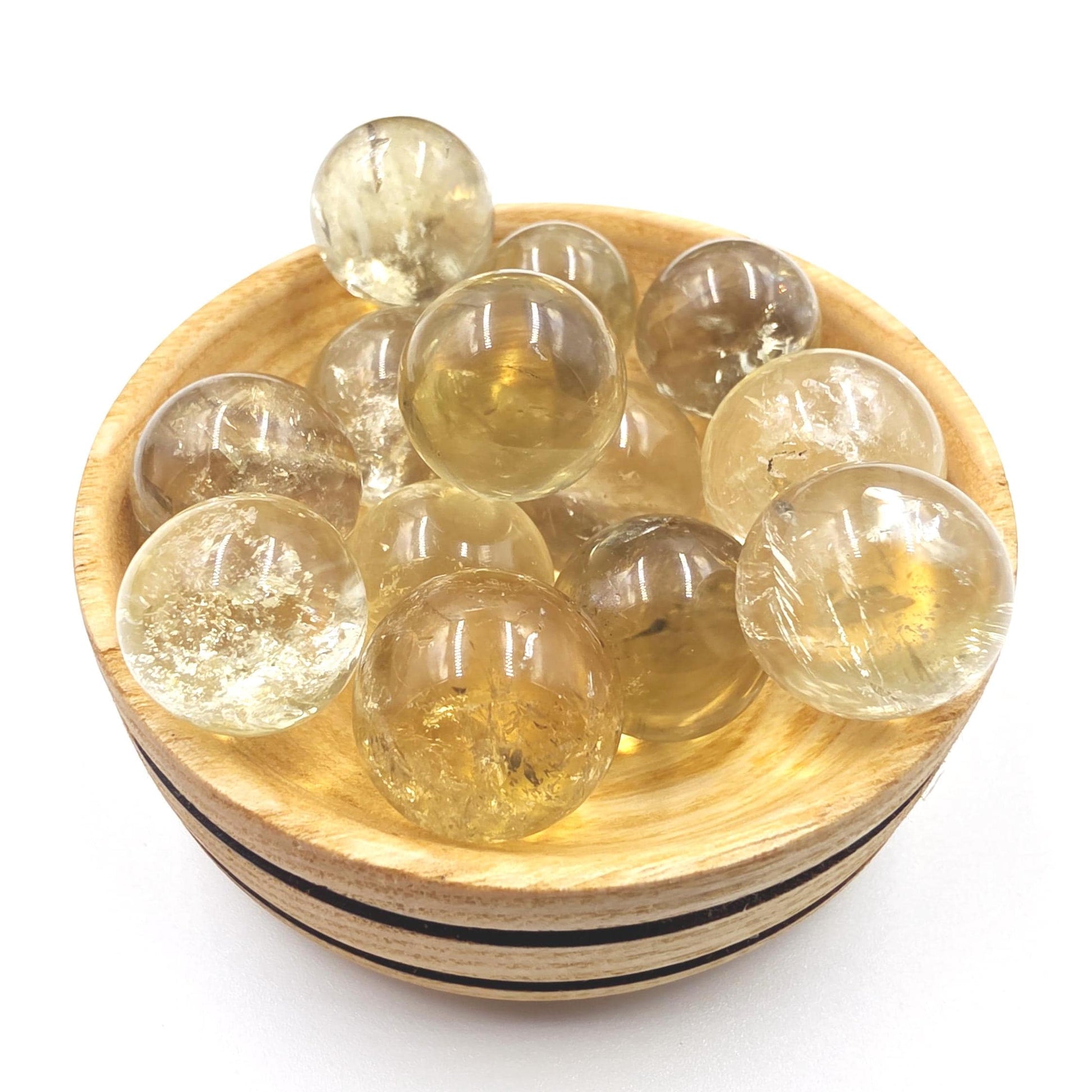 Citrine Mini Spheres – Joy, Abundance & Positive Energy Crystal Ball, 16-19mm