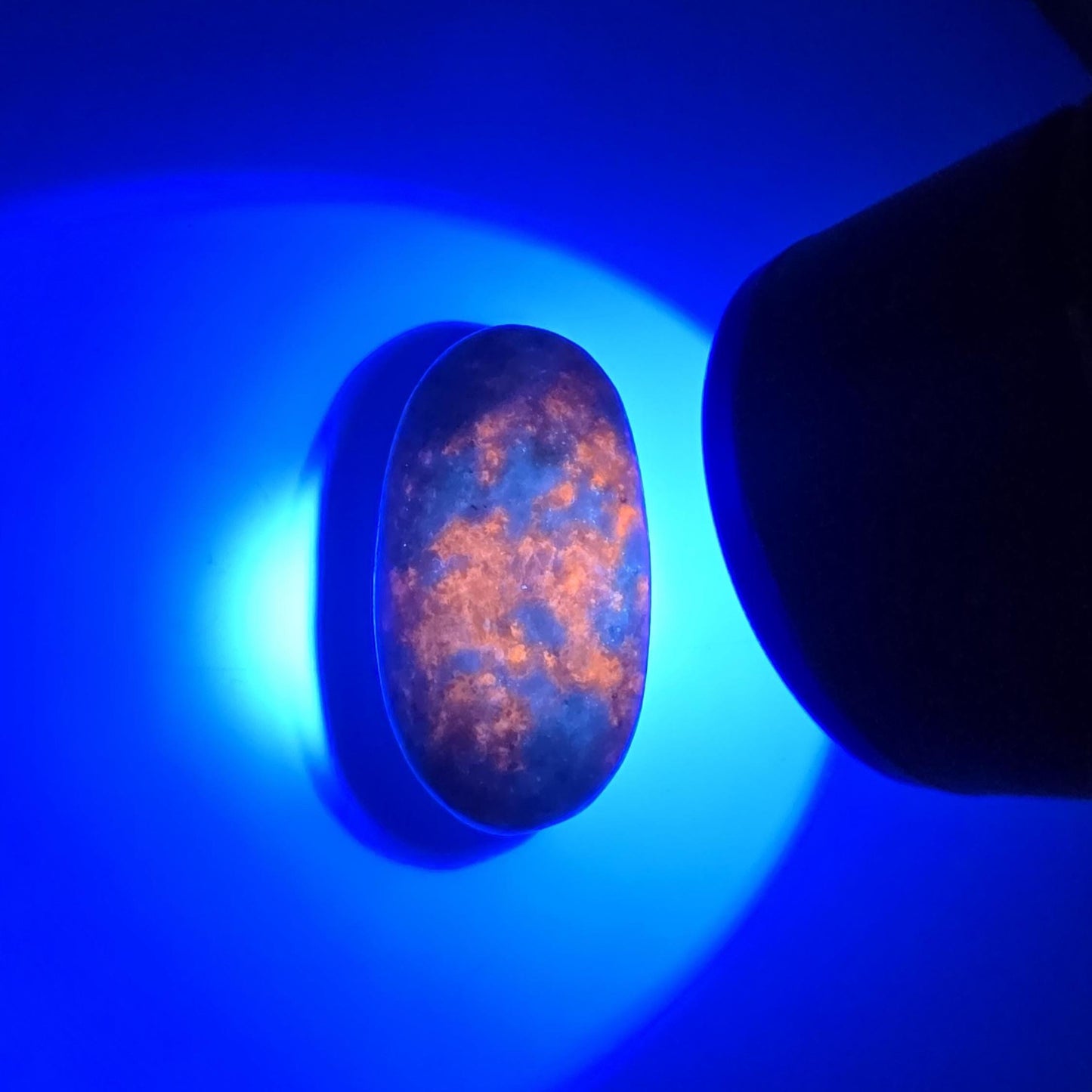 Hackmanite Palm Stone (UV Reactive) – Transformation, Calm & Colour-Changing Energy Crystal, 70g