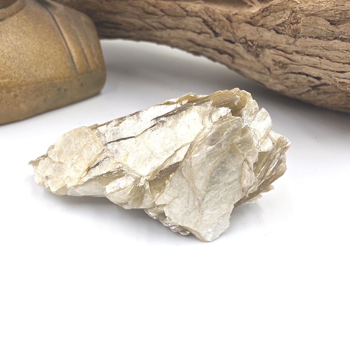 Raw Golden Mica (Muscovite) Specimen – Confidence, Clarity & Spiritual Growth Crystal, 75g
