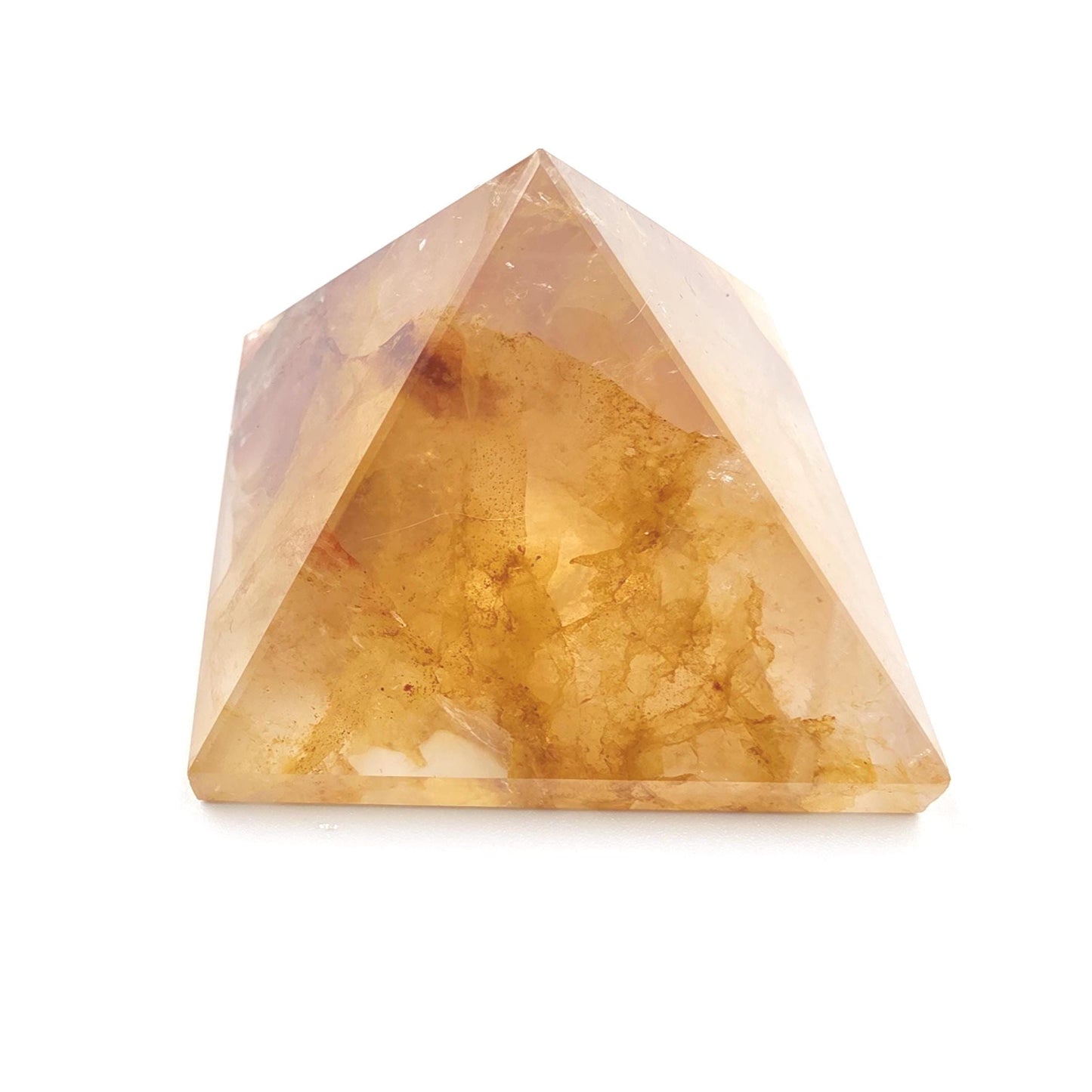 Golden Healer Pyramid – Healing, Balance & High Vibrational Quartz Crystal, 105g