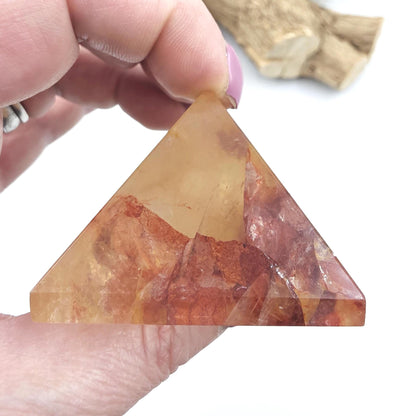 Golden Healer Pyramid – Healing, Balance & High Vibrational Quartz Crystal, 105g
