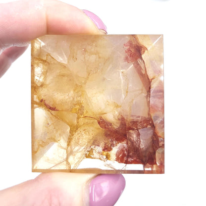 Golden Healer Pyramid – Healing, Balance & High Vibrational Quartz Crystal, 105g