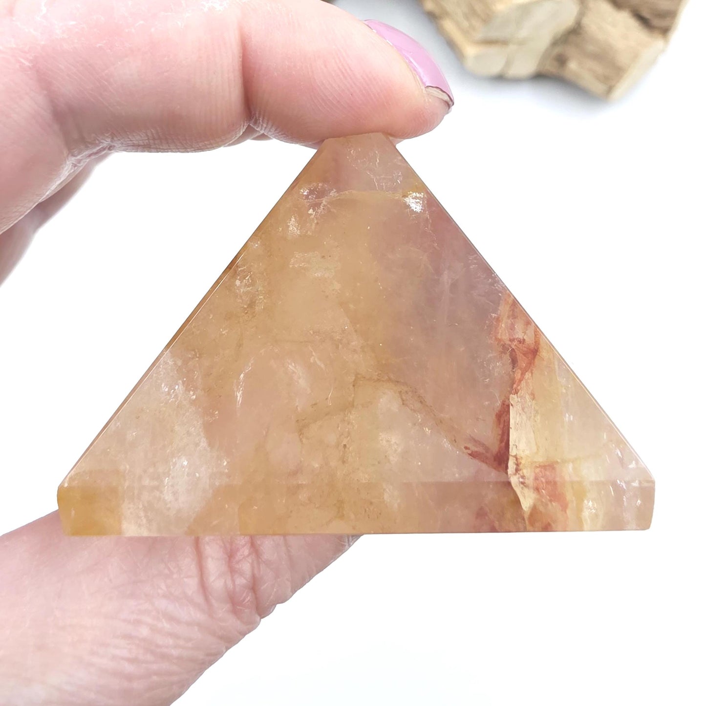 Golden Healer Pyramid – Healing, Balance & High Vibrational Quartz Crystal, 105g