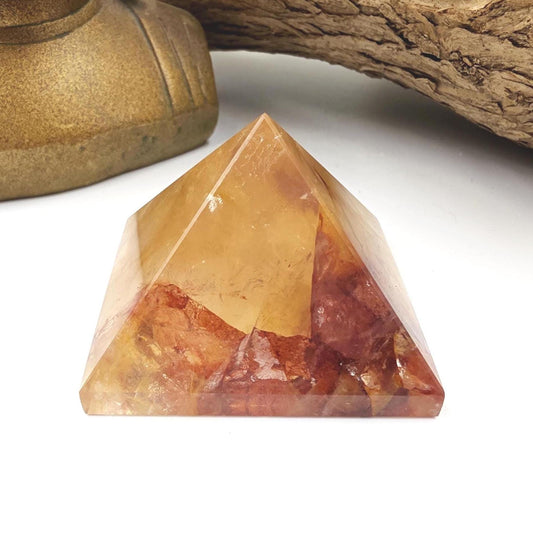 Golden Healer Pyramid – Healing, Balance & High Vibrational Quartz Crystal, 105g