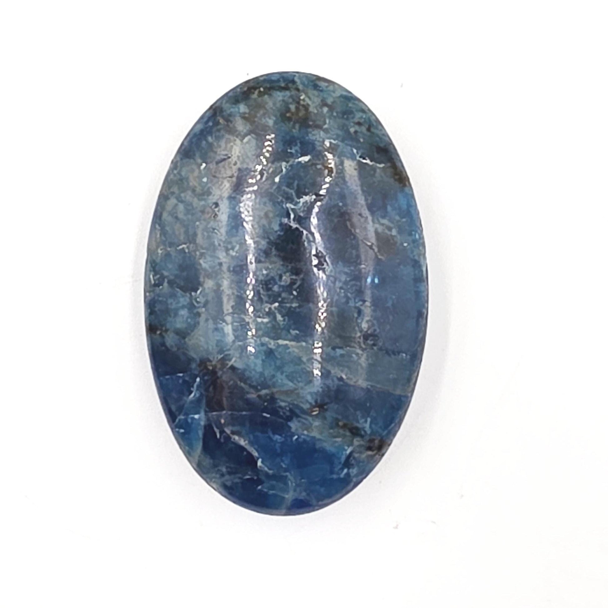 Blue Apatite Palm Stone - Motivation & Focus Healing Crystal - 50g