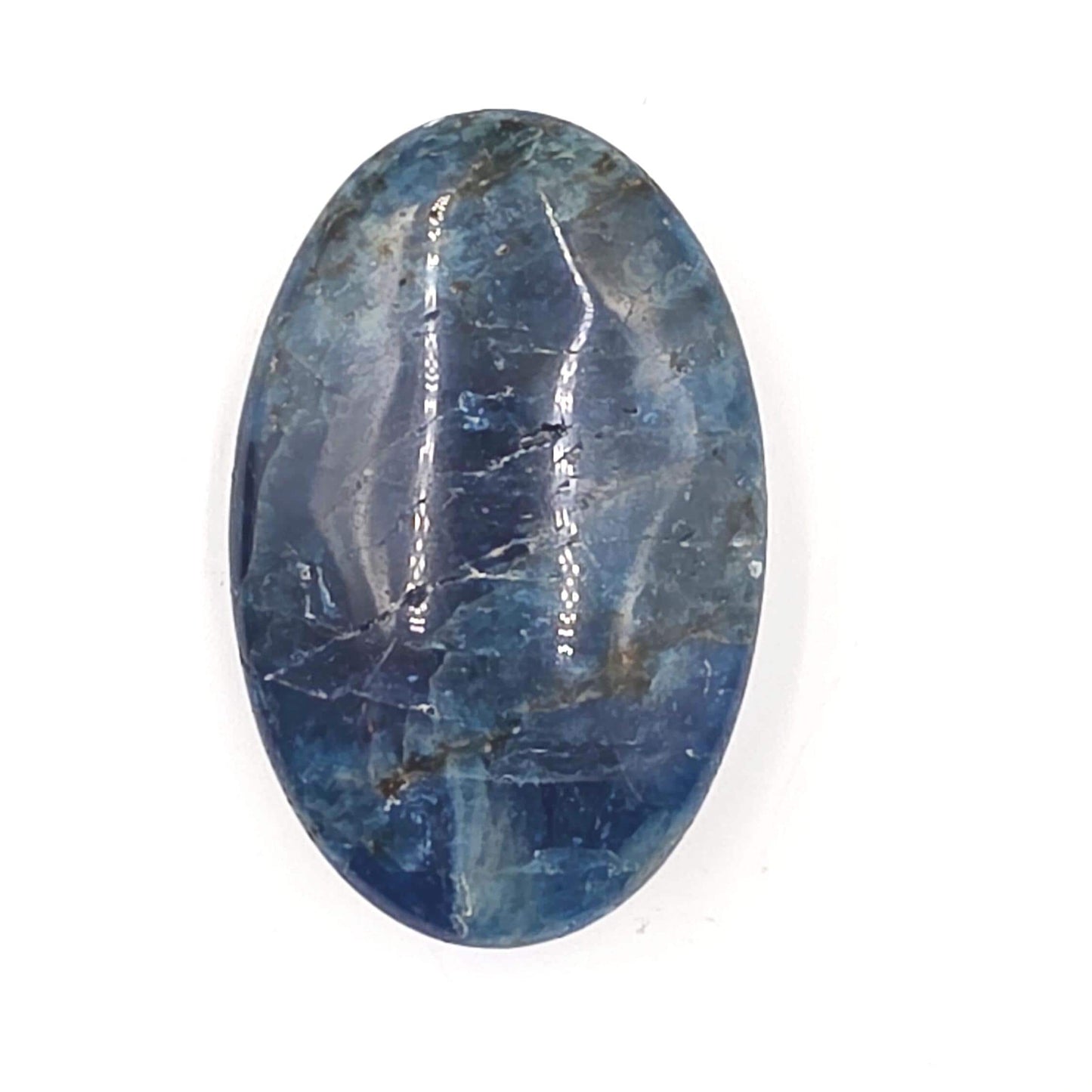 Blue Apatite Palm Stone - Motivation & Focus Healing Crystal - 50g