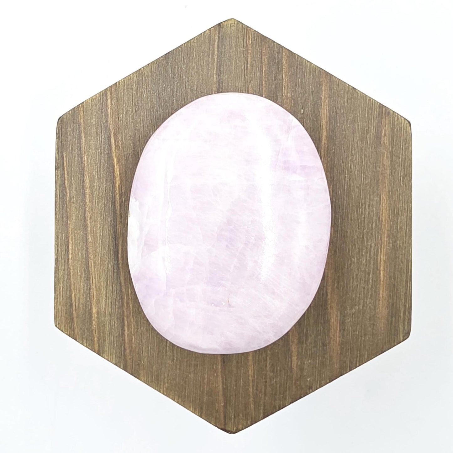 Flashy Kunzite Palm Stone - Heart Chakra & Emotional Healing Crystal, 85g