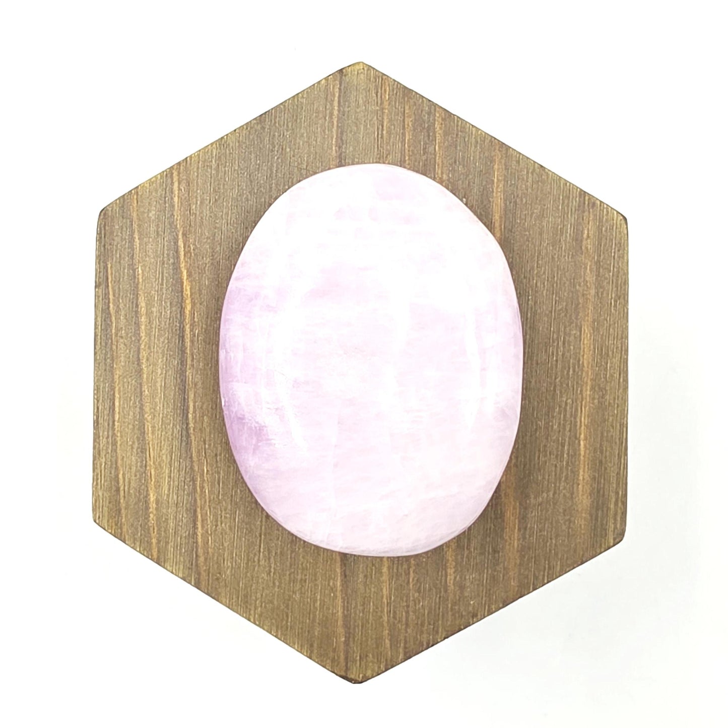 Flashy Kunzite Palm Stone - Heart Chakra & Emotional Healing Crystal, 85g