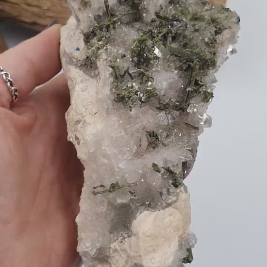 Large Sparkly Epidote & Quartz Raw Specimen - 731g