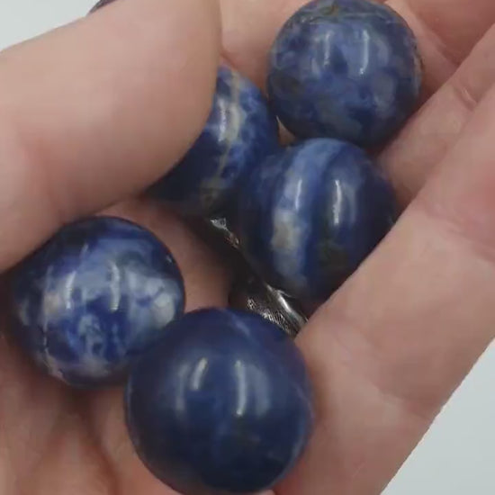 Sodalite Mini Spheres / Sodalite Spheres / Grid Crystal Spheres - approx 20mm