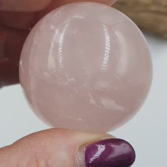 Star Rose Quartz Sphere / Rose Quartz Crystal Ball / Star Rose Quartz Orb / Rose Quartz Healing Sphere - 40mm