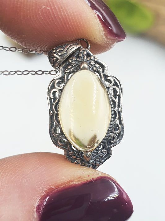Citrine Pendant (Sterling Silver)