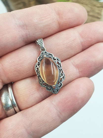 Citrine Pendant (Sterling Silver)