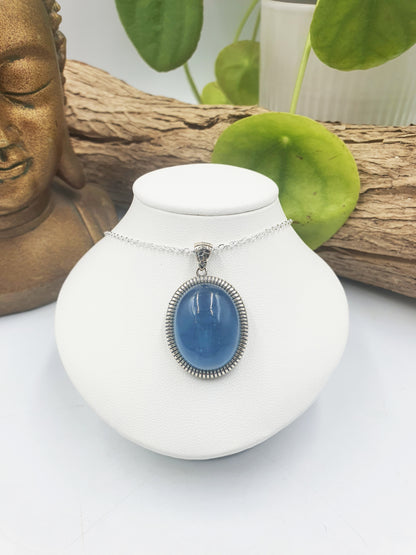 Aquamarine Pendant (Sterling Silver)
