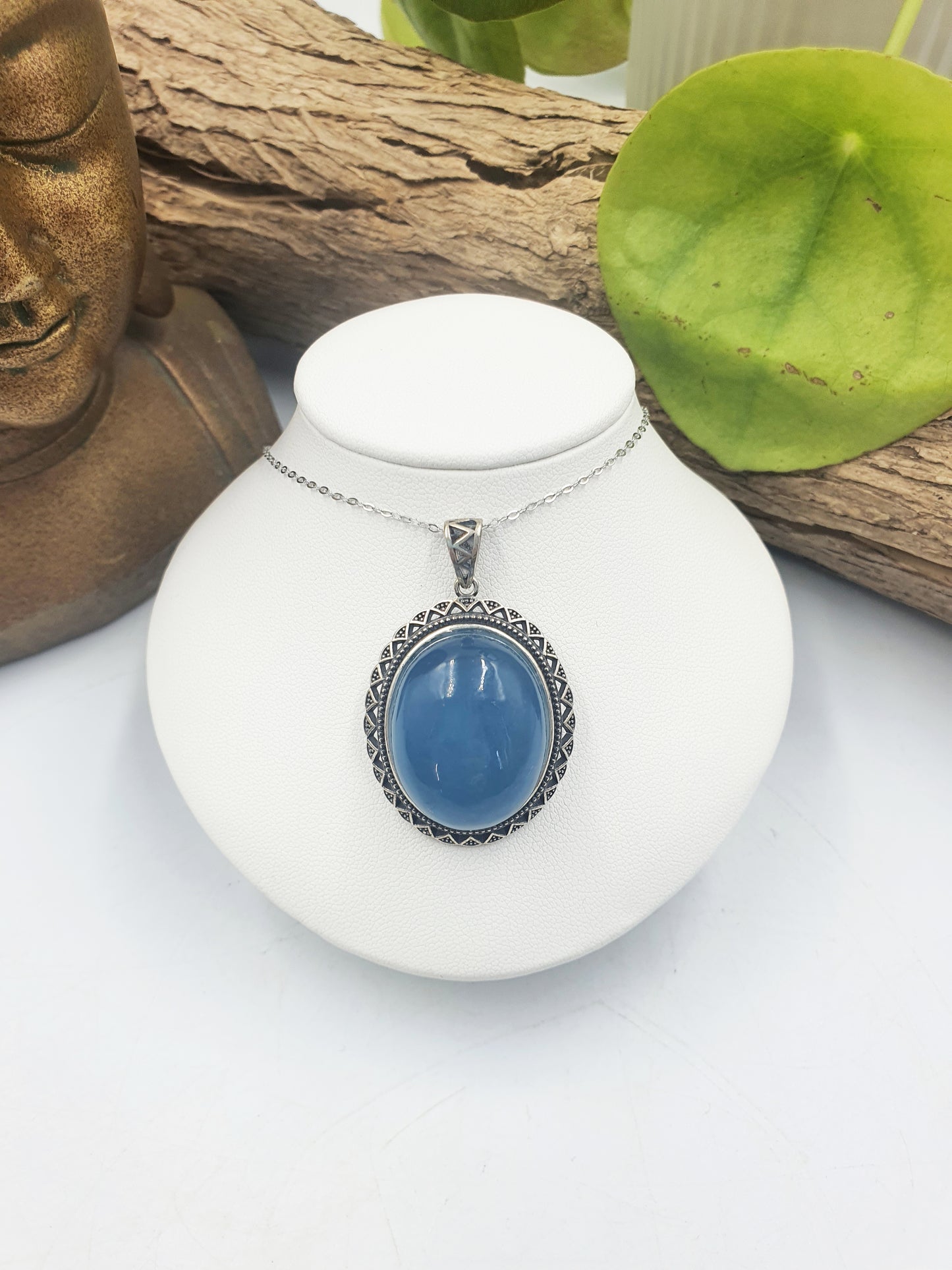 Aquamarine Pendant (Sterling Silver)