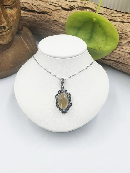 Citrine Pendant (Sterling Silver)