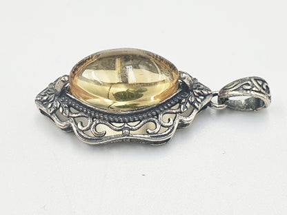 Citrine Pendant (Sterling Silver)
