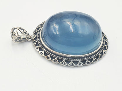 Aquamarine Pendant (Sterling Silver)