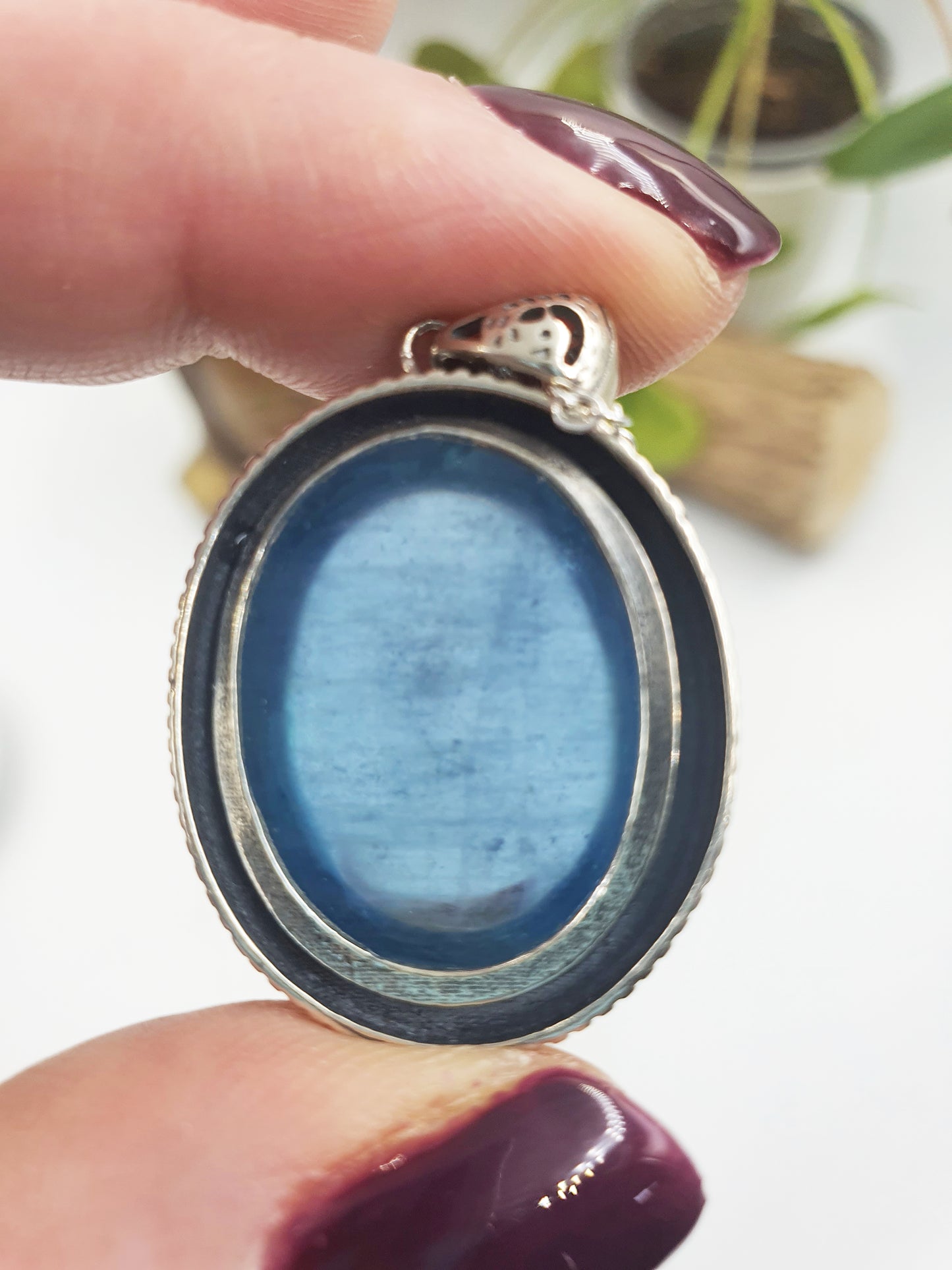 Aquamarine Pendant (Sterling Silver)