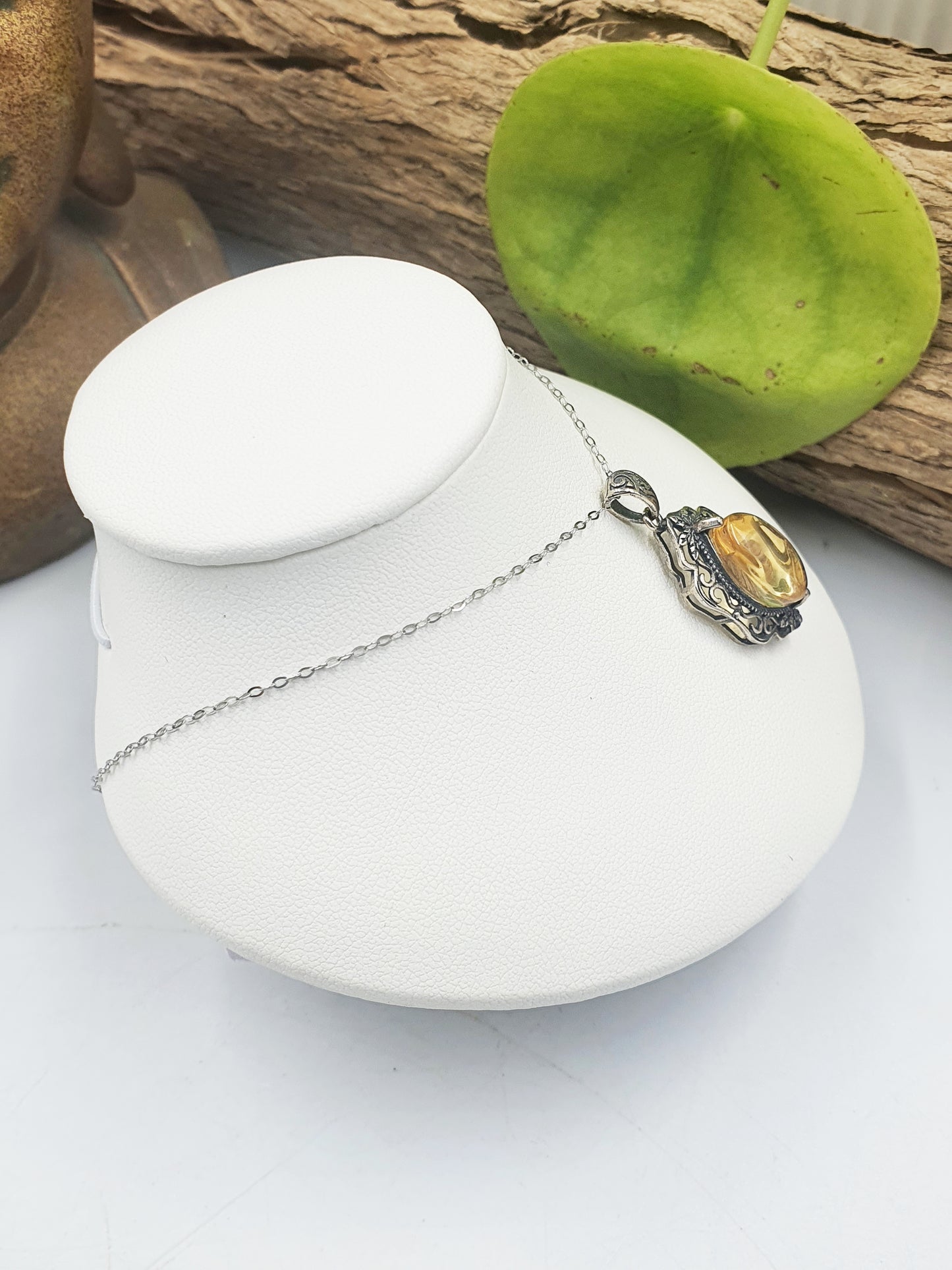 Citrine Pendant (Sterling Silver)