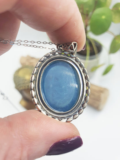 Aquamarine Pendant (Sterling Silver)