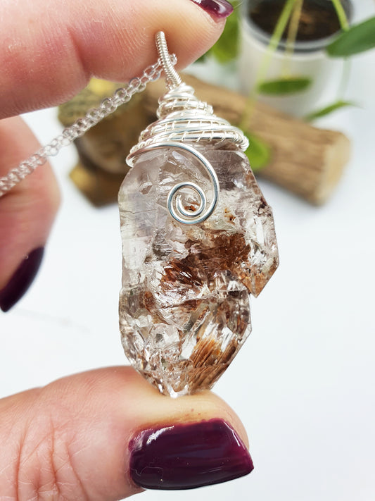 Herkimer Diamond Pendant (Sterling Silver)